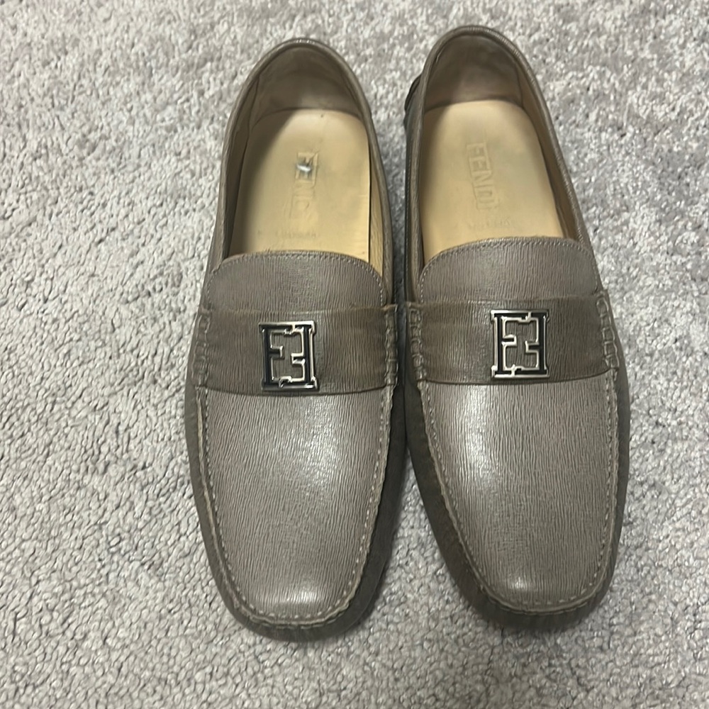 Fendi leather loafer